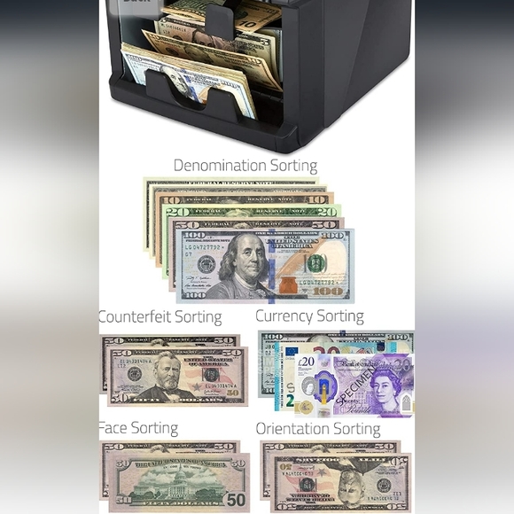 ZZap NC70 Mixed Denomination MONEY COUNTER!-NEW IN BOX! - Picture 4 of 9